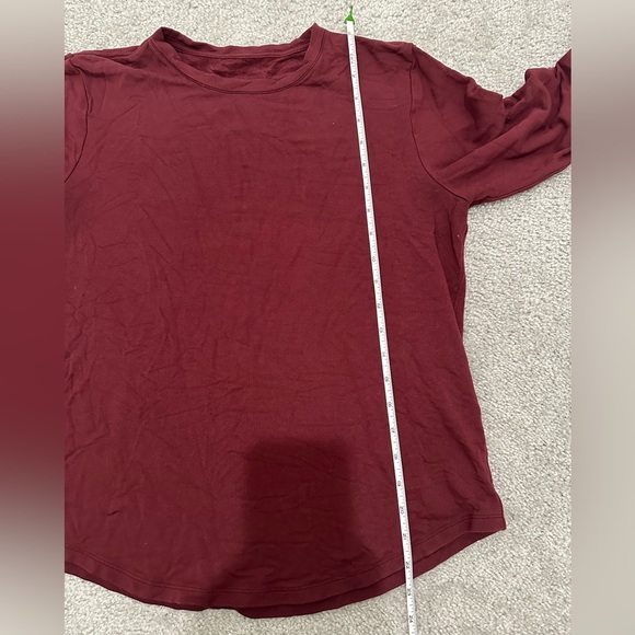 Lululemon Love Long Sleeve in Red Merlot Size Medium - Picture 6 of 8